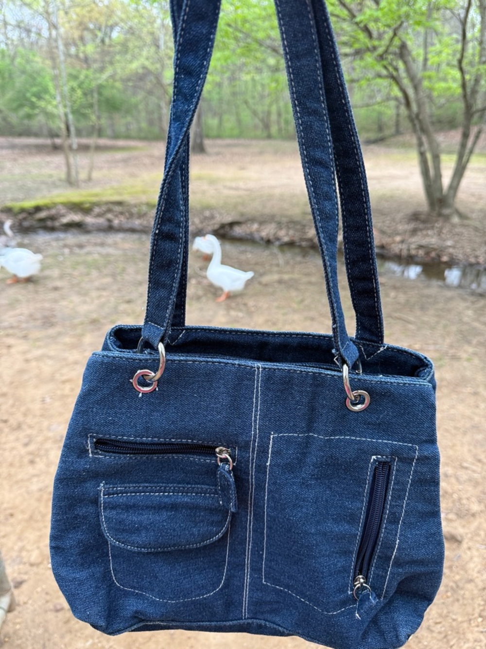 Denim Blue Women’s Shoulder Bag - Unbranded